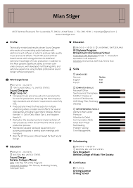 Worked with the rehabilitation team to develop customized music therapy programs. Sound Designer Resume Sample Kickresume