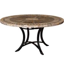 Sunray Round Mosaic Stone Table