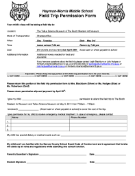 Barrow County Field Trip Permission Form Fill Online