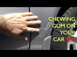remove chewing gum from your car paint