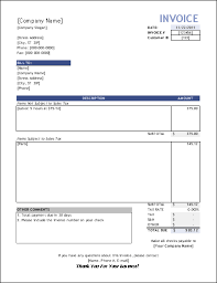 Get Invoice Format Word Simple Gif