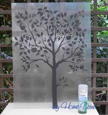 frosted glass tree design