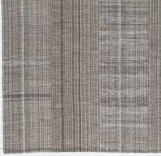persian flat weave mono plaid gray wool
