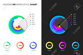 Modern Paper Style Pie Chart