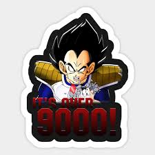It has since become a popular internet meme that. It S Over 9000 Dragon Ball Z Sticker Teepublic
