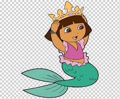cartoon drawing mermaid dora