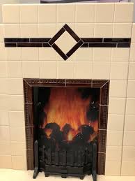 Vintage Art Deco Tiled Fireplace