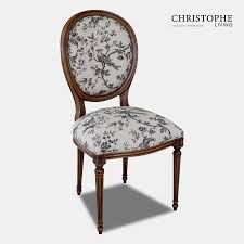 Whether tufted, smooth, patterned, or solid, parsons chairs offer versatile styling options as well as comfort. Louis Xvi Oval Back French Dining Chair In Bird Toile Linen