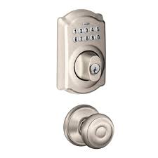 schlage camelot satin nickel keypad