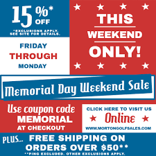 Click on the store location link to see which stores are curbside pickup eligible. Memorial Day Weekend Golf Sale Morton Golf Sales Blog