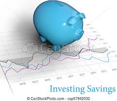 Investing Savings Piggy Bank Stock Chart