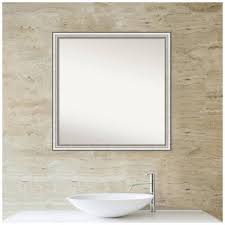 Non Beveled Bathroom Wall Mirror