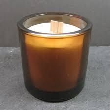 Big Amber Scented Candle Jar Black Ash