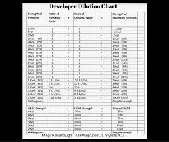 Developer Dilution Chart In 2019 Hair Toner Diy