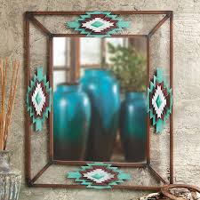 Aztec Diamond Turquoise Mirror