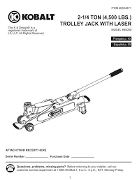 4 500 lbs trolley jack with laser