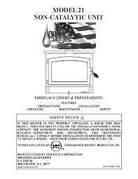 Buck Stove 18 Wood Stove Installation Guide