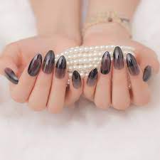 sti false nails full cover black