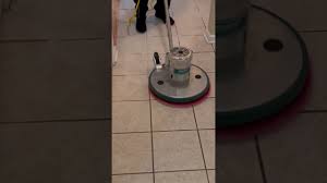 large tile and grout cleaning with a