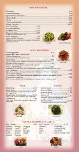sushi yami anese restaurant menu in