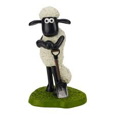 shaun the sheep with spade poly resin