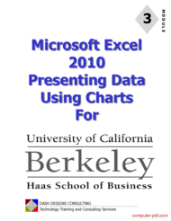 Pdf Excel 2010 Presenting Data Using Charts Free Tutorial