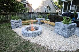 Our Hardscape Benches Fire Pit With
