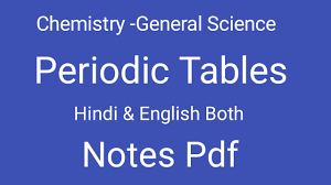 periodic table notes in english hindi both
