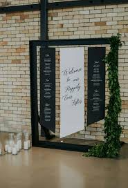 Modern Monochrome Hanging Table Plan Weddingtableplan In