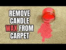 remove candle wax spills from carpet