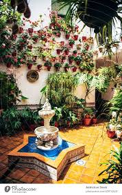 Typical Andalusian Patio With Fountain