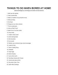 96 things to do when bored at home