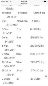 16 Best Kids Sizing Charts Images Baby Clothes Sizes Baby