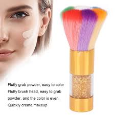 portable single colorful makeup brush