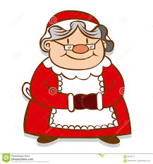 Cartoon Mrs. Claus Isolated on White Background Stock Illustration - Illustration of postcard, adorable: 88783777