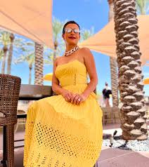 how to accessorize a yellow dress rb