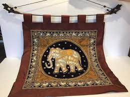 Wall Hanging Elephant Bead Embroidered