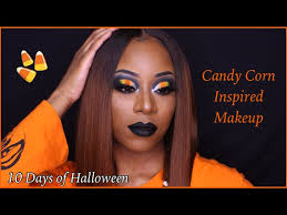 halloween candy corn inspired makeup
