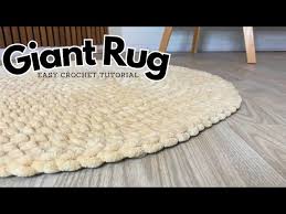 how to crochet a giant circular rug for