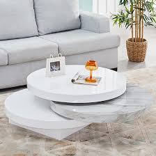 Triplo Round Rotating Coffee Table With