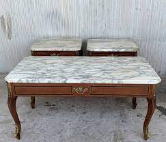 Louis Xv Style Mahogany And Marble Top
