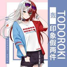 My Hero Academia Todoroki Shoto T-Shirt Anime Tee Girl Short Sleeve Unisex  Tops | eBay