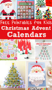 13 Free Printable Christmas Advent Calendars For Kids
