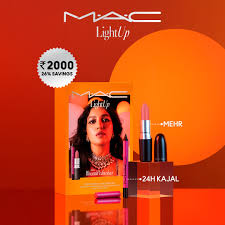 m a c light up with bhumi pednekar matte lipstick eye liner duo 3g 0 8g