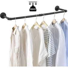 Industrial Pipe Clothes Rack 92cm Wall