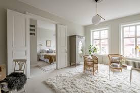 light grey walls in an all white