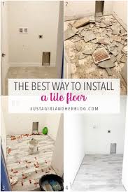 the best way to install a tile floor