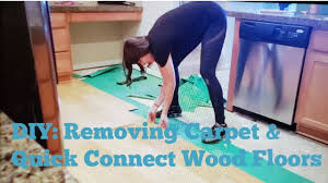 diy removing carpet and wood floors