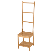 A watched pot never boils, and a wet towel on the floor never dries. Ragrund Chair With Towel Rack Bamboo Ikea
