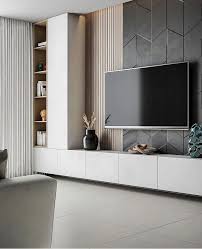 Speakers Tv Unit Design With Fireplace